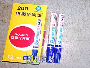 雄獅油性速乾奇異筆200 藍色(12支),詳盡說明介紹