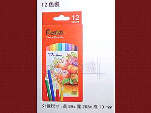 Pentel 12色彩色鉛筆,詳盡說明介紹