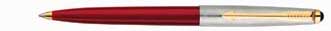 派克新45型紅色鋼套金夾原子筆,詳盡說明介紹