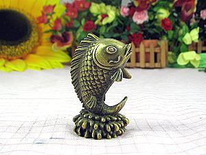 銅器藝品 吉祥鯉魚,詳盡說明介紹