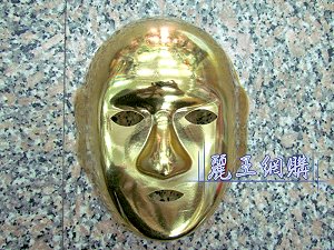 彩繪臉型面具 金色PP面具,詳盡說明介紹