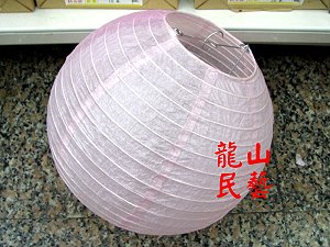 10寸 直徑25cm 粉紅彩繪紙燈籠,詳盡說明介紹