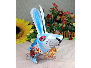 兔年燈籠 富貴兔 藍色,詳盡說明介紹