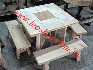松木桌椅組,詳盡說明介紹