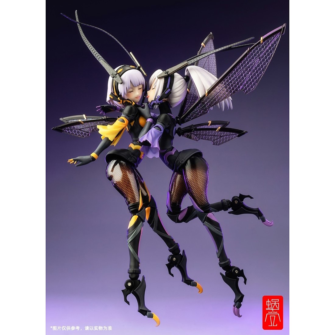 蝸之殼1/12 雪滴花計劃ARGIDAE GIRL 三葉暗黑黃蜂機娘.可動公仔 蝸之殼1/12 雪滴花計劃ARGIDAE GIRL 三葉暗黑黃蜂機娘.可動公仔